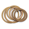 High quality paper-based material for wet friction plates in gearboxes