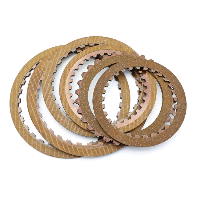 High quality paper-based material for wet friction plates in gearboxes
